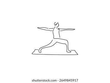 person practicing yoga, holding a balanced pose with focus and calmness.