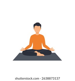 Person Practicing Yoga Mat White Background Fitness Flexibility Wellness Journey
