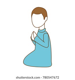 person praying avatar character