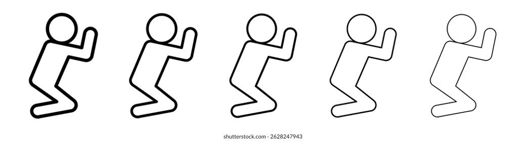Ícone de pessoa Rezando em preto. Ilustração vetorial para design gráfico