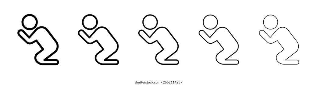 Person Praying icon filled flat sign concept for web design.
