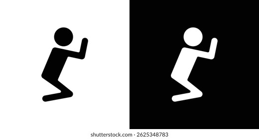 Ícone de pessoa Rezando vetor de linha simples. Símbolo, logotipo.