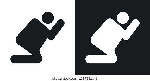 Person Praying icon symbol collection on white background.