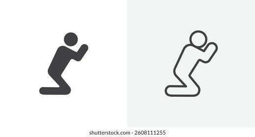 Person Praying icons design. vector icons for ui designs