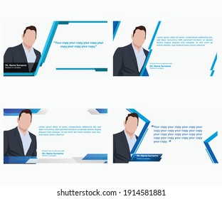 Persona que presenta el vector de diseño de post social