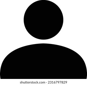 Person or Profile icon vector with black color