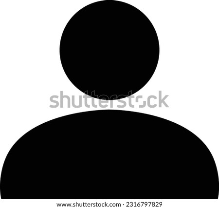 Person or Profile icon vector with black color