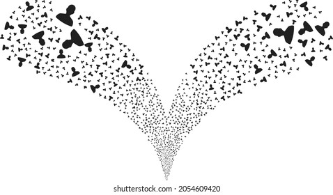 Person profile twice fireworks explosion. Person profile explosion twice fountain. Object fountain is combined from random person profile icons as fireworks.