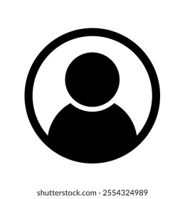 Person profile, user avatar - vector icon