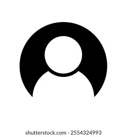 Person profile, user avatar - vector icon