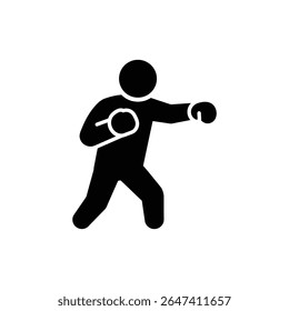 Person Punching Forward with Both Arms in Fitness Treino