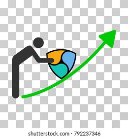 Person Push Up Nem vector pictograph. Illustration style is flat iconic symbol on a chess transparent background.