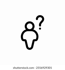 person question mark icon sign vector