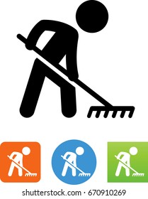 Person With A Rake Icon