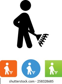 person raking icon