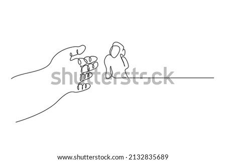 person reaching out to help someone far away