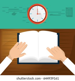 person to reading the book in class time