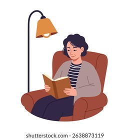 Person Reading Book Cozy Setting White Background Relaxation Leisure Quiet Time