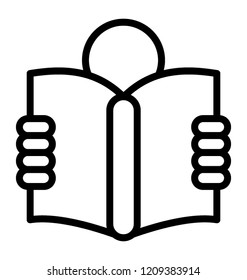 A person is reading a book for gaining knowledge 