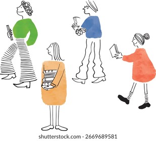 Person, die ein Buch liest, Vektorgrafik-Bild