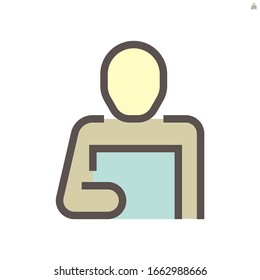 Person reading document vector icon design for business training concept design element, 48X48 pixel perfect and editable stroke.