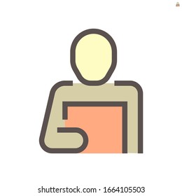 Person reading document vector icon design for business training concept design element, 48X48 pixel perfect and editable stroke.