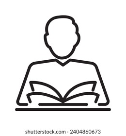 person reading icon vector illustration design