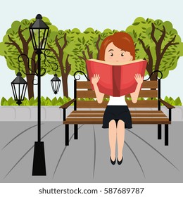 person reading on the park