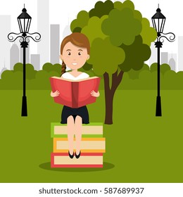 person reading on the park