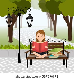 person reading on the park