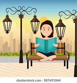 person reading on the park