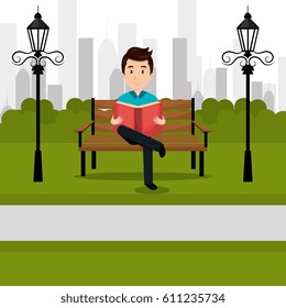 person reading in the park