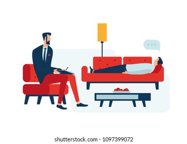 Person at the reception of a psychologist.