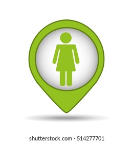 person recycle pin map icon vector illustration eps 10