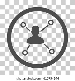 Person Relations icon. Vector illustration style is flat iconic symbol, gray color, transparent background. Designed for web and software interfaces.