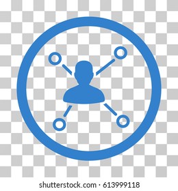 Person Relations icon. Vector illustration style is flat iconic symbol, cobalt color, transparent background. Designed for web and software interfaces.