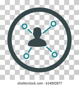 Person Relations icon. Vector illustration style is flat iconic bicolor symbol, soft blue colors, transparent background. Designed for web and software interfaces.