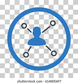 Person Relations icon. Vector illustration style is flat iconic bicolor symbol, smooth blue colors, transparent background. Designed for web and software interfaces.
