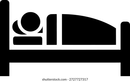 Auf dem Bett ruhende Person Vektor