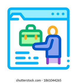 person resume information folder icon vector. person resume information folder sign. isolated contour symbol illustration