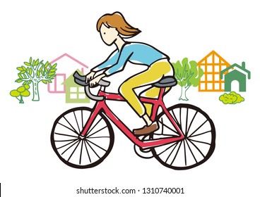 A person riding a bicycle