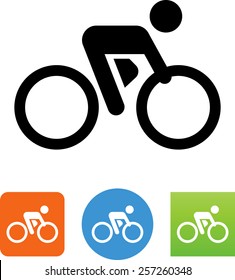 Person riding a bicycle icon