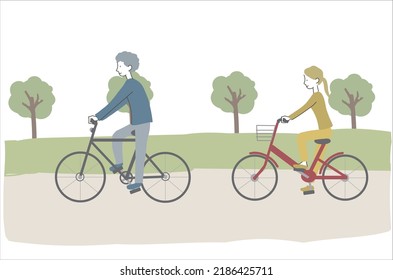 person riding a bicycle vector