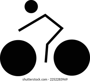 Person, die Fahrrad fährt Vektorsymbol