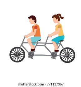 two people cycle