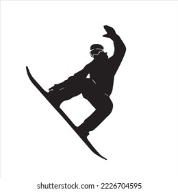 Person riding snowboard illustration, Snowboarding Silhouette Skiing, sport