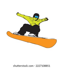 Person riding snowboard illustration, Snowboarding Silhouette Skiing, sport