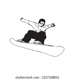 Person riding snowboard illustration, Snowboarding Silhouette Skiing, sport