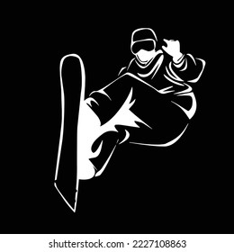 Person riding snowboard illustration, Snowboarding Silhouette Skiing, sport