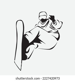 Person riding snowboard illustration, Snowboarding Silhouette Skiing, sport